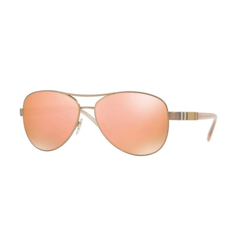 Burberry Women Sunglasses Light Gold Brown Gradient Pilot BE3080-12357J